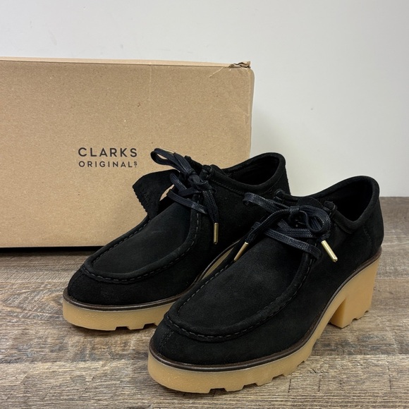 🖤 Clarks Originals Wallabee Block Suede Shoes – Women’s Size 9.5M – New in Box - Picture 1 of 10